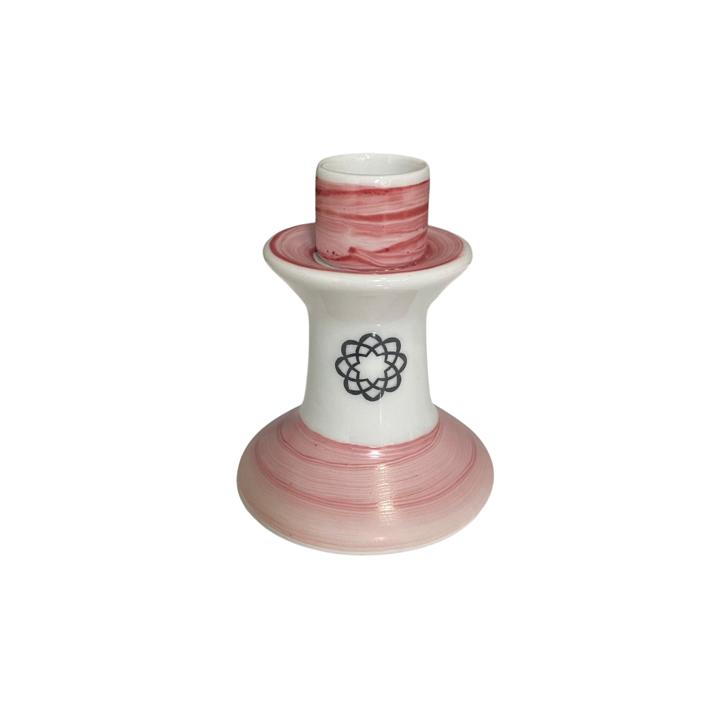 Castiçal de Porcelana - Rosa