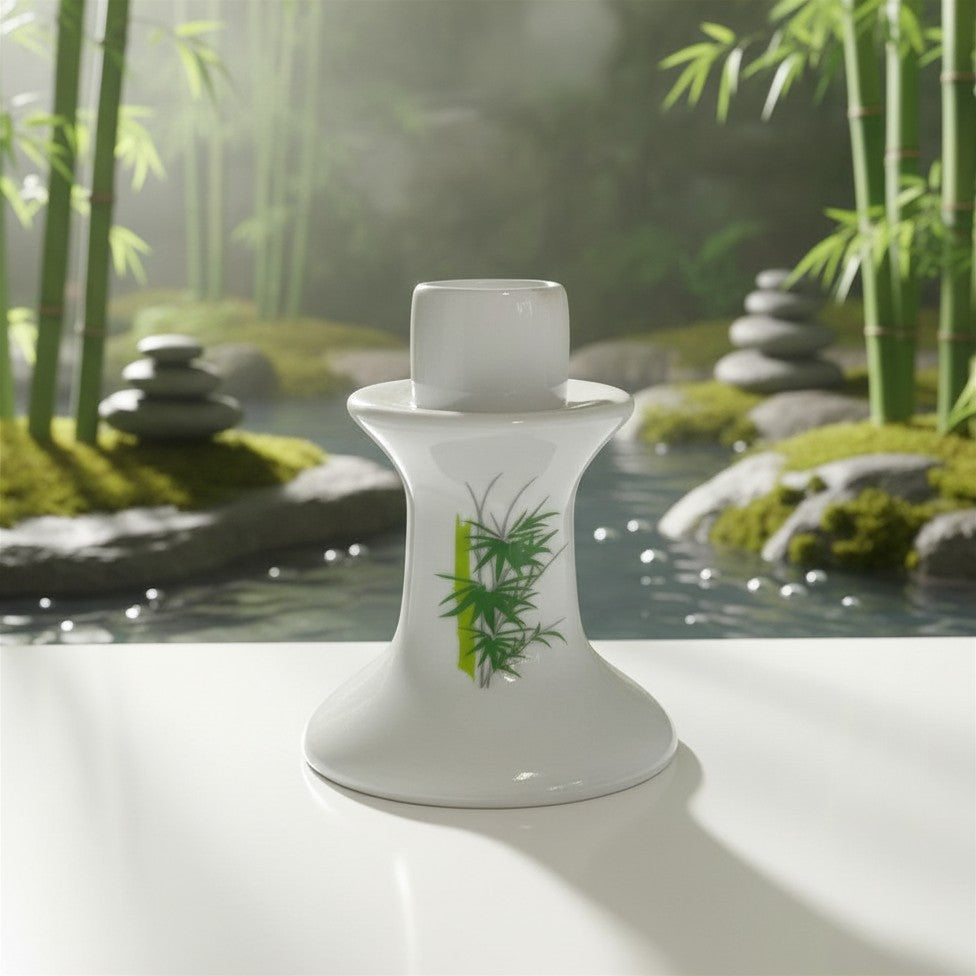 Castiçal de Porcelana - Bamboo