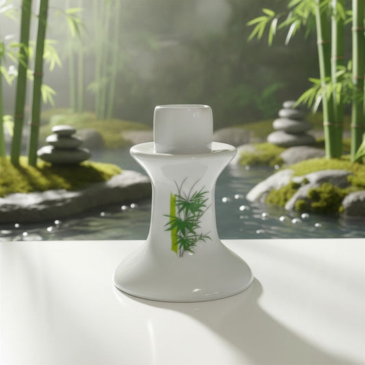 Castiçal de Porcelana - Bamboo